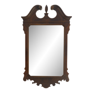 Fine Flame Mahogany Chippendale Style Wall Mirror by Drexel MINT