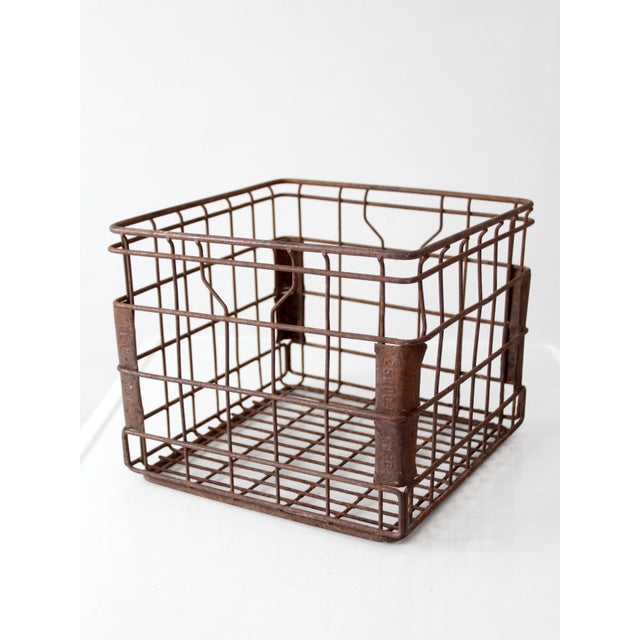 Metal Vintage Dean Foods Milk Crate For Sale - Image 7 of 11