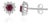 Heart-Cut Ruby & Diamond Floral Halo Stud Earrings in 14k White Gold- A Pair For Sale