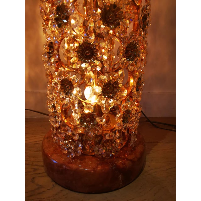 Vintage Gilt Brass and Crystal Floor Lamps from Palwa, 1960, Set of 2 For Sale - Image 15 of 18