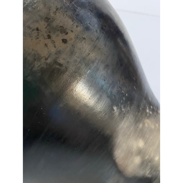 Vintage Raku Style Vase Artist Signed For Sale - Image 11 of 11