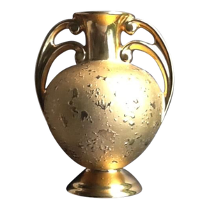 22k Weeping Gold Glazed Ceramic Amphora Vase