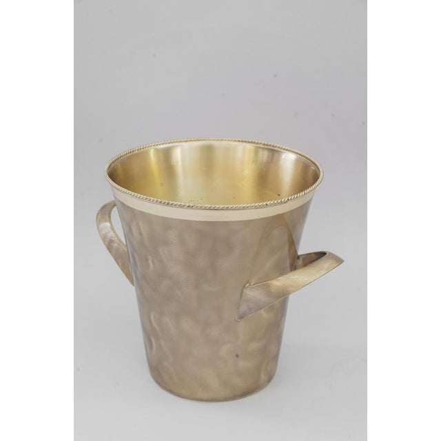Silvered Art Deco Champagne Cooler, by Kurt Mayer 1960s ( marked by WMF ) without handles 21cm with handles 27cm Original...