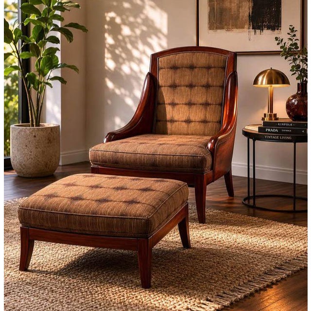 Experience unmatched comfort with the iconic Thos. Moser Wing Chair and Matching Ottoman. Handcrafted in Maine from solid,...