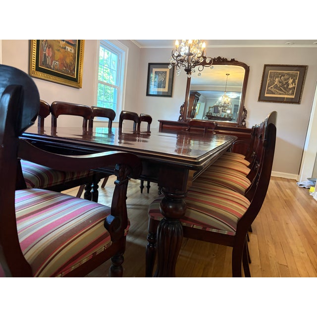Reproduction Solid Mahogany Victorian 12 Seat Dining Set For Sale - Image 9 of 11