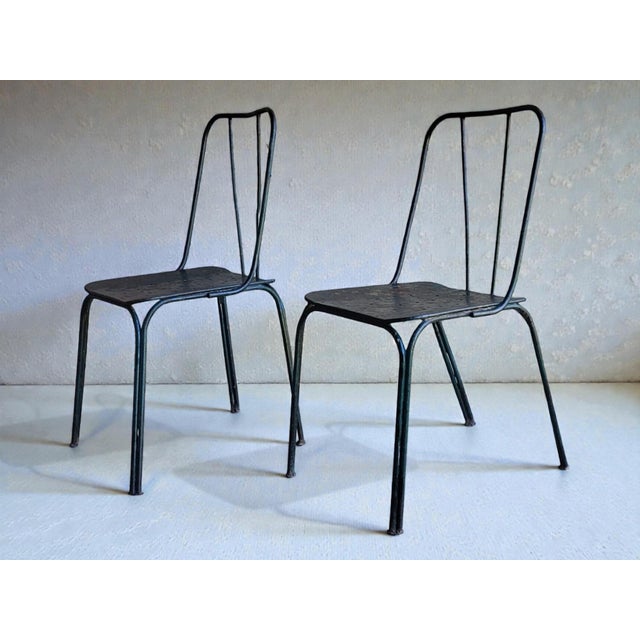 Vintage Garden Chairs from the Parc Et Jardin De Paris, 1950s, Set of 4 For Sale - Image 3 of 13