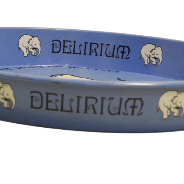 Vintage Rare White Elephant Delirium Beer Tray For Sale - Image 4 of 7