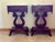 This elegant pair of vintage nightstands (or side/end tables) beautifully captures Victorian and Neoclassical revival...