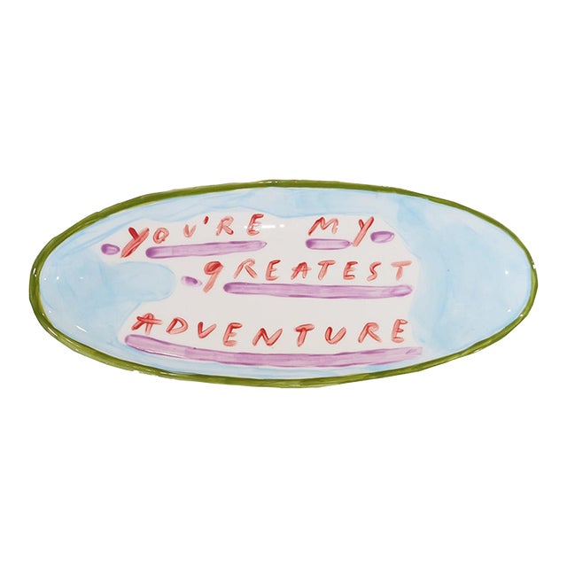 You're My Greatest Adventure - Coffee Table Decorative Platter by Tatiana Alida For Sale