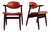 Red Colored Leather Cowhorn Chair, 1970s For Sale