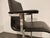Set of 6 dining chairs in the style of Rudi Verelst made from chromed steel frames and skai (leatherette) upholstery. Two...