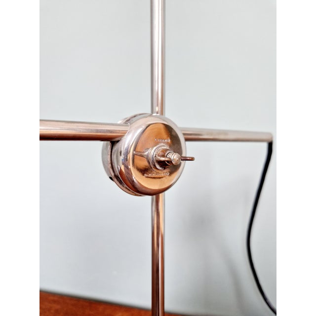 1920s Articulated Work Lamp in Chromed Metal and Cast Iron by C.F. Palmer & Co, 1920 For Sale - Image 5 of 18