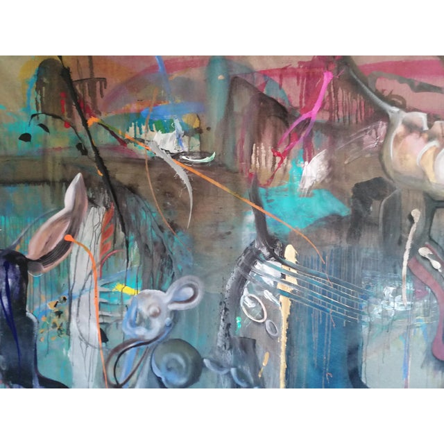 Donbass 2022 acrylic oil canvas 160x210x1 this work represents a landscape in a flow of untamed emotions. Using acrylics...