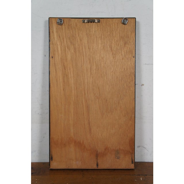 Mid 20th Century Vintage Framed Hand Painted Porcelain Chinese Water Lily Lotus Flower Tiles For Sale - Image 9 of 9