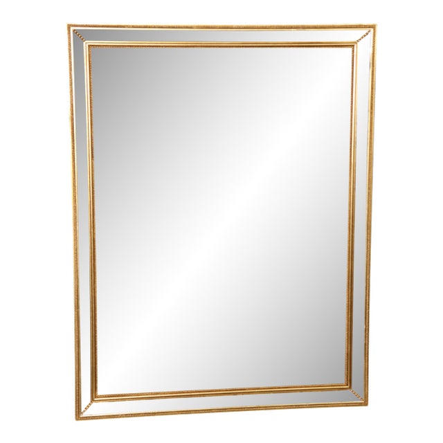 LaBarge 1950's Gold Gilt Beveled Glass Mirror For Sale