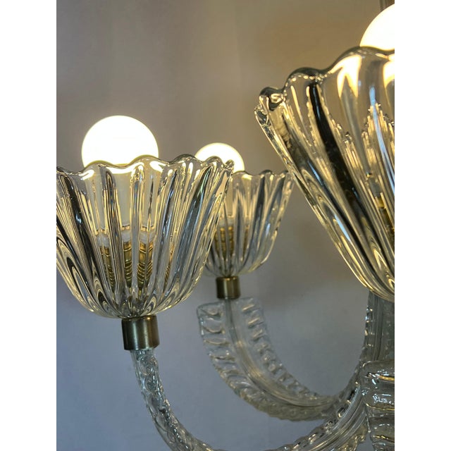Murano Glass Chandelier attributed to Ercole Barovier, 1940s For Sale - Image 9 of 18