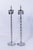 Mid-Century Modern 1980s Pair of Tall Mid Century Modern Crystal & Chrome Lamps For Sale - Image 3 of 11