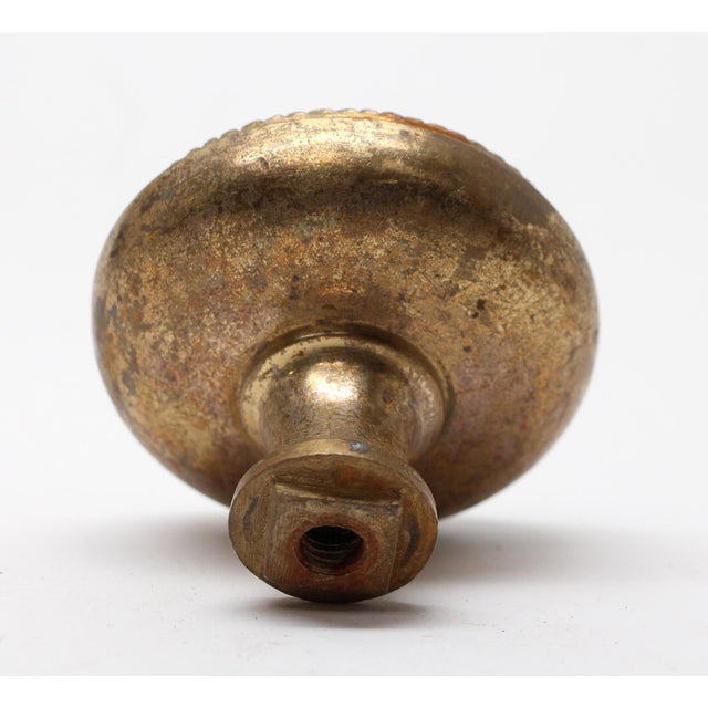 Vintage Hollow Concentric Single Entry Brass Door Knob For Sale - Image 4 of 4
