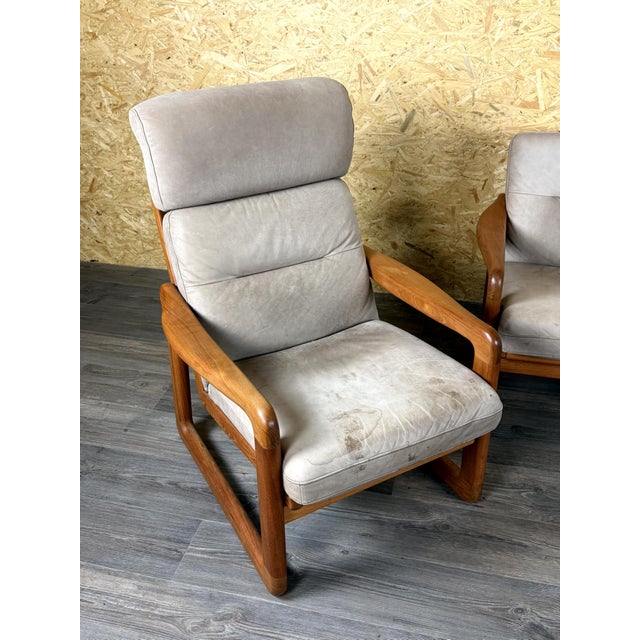 Vintage Teak Three-Seater Sofa and Easy Chairs from Möbelfabrik Holstebro, 1960s, Set of 3 For Sale - Image 4 of 18