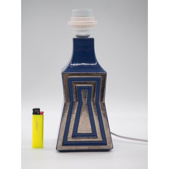Mid-Century Modern Ego Stoneware Table Lamp by Bruno Karlsson for Ego Stengods, Sweden, 1970s For Sale - Image 3 of 10