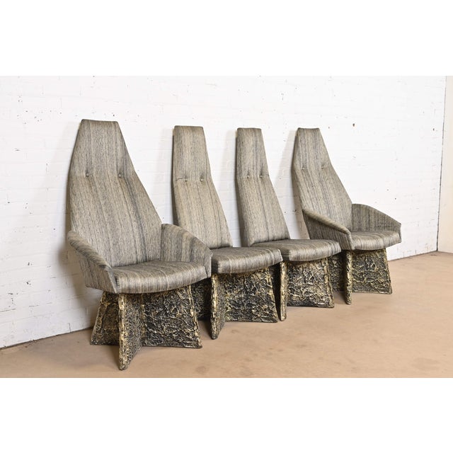 Adrian Pearsall Mid-Century Brutalist High Back Dining Chairs, Set of Four For Sale - Image 12 of 12