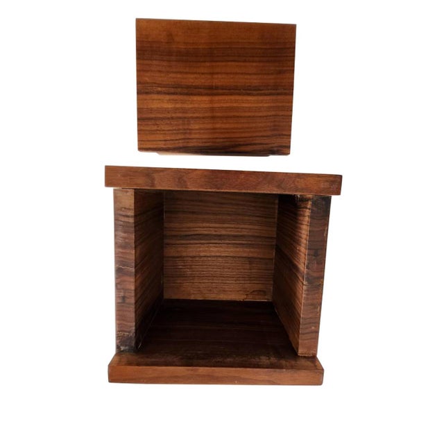 1940s Hand-Crafted Walnut Wood Box in the Arts and Craft Style For Sale In Miami - Image 6 of 10