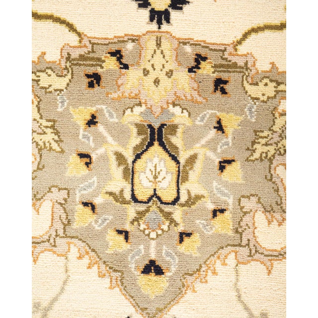 Traditional Mogul, One-of-a-Kind Hand-Knotted Area Rug in Ivory, 9' 2" x 12' 5" For Sale - Image 3 of 8