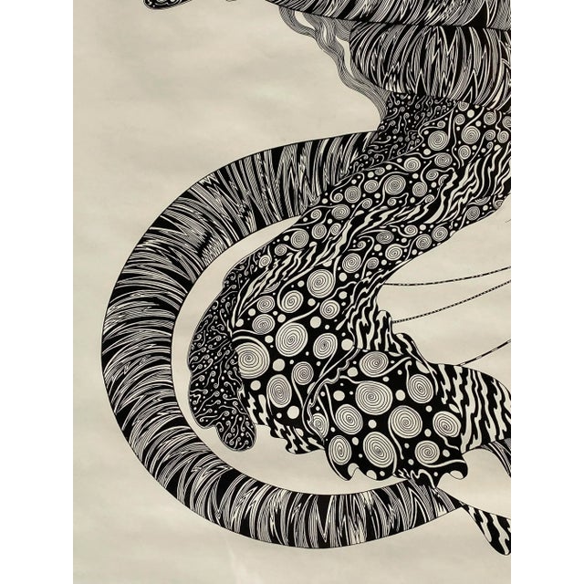 1980s Hand Inked on Paper Surrealist Female Portrait Drawing Signed Ken Kreel 1989 For Sale - Image 5 of 6