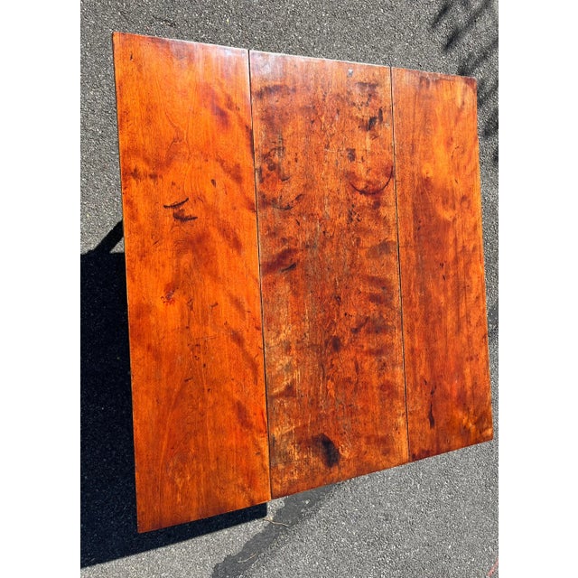 American 19th Century American Cherrywood Drop-Leaf Table For Sale - Image 3 of 11