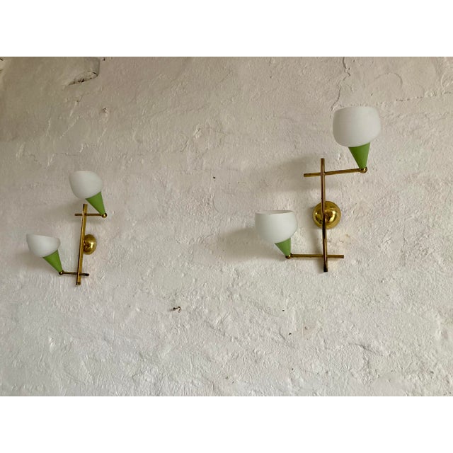 Mid-Century Modern Italian Wall Lamps, 1950s, Set of 2 For Sale - Image 3 of 15