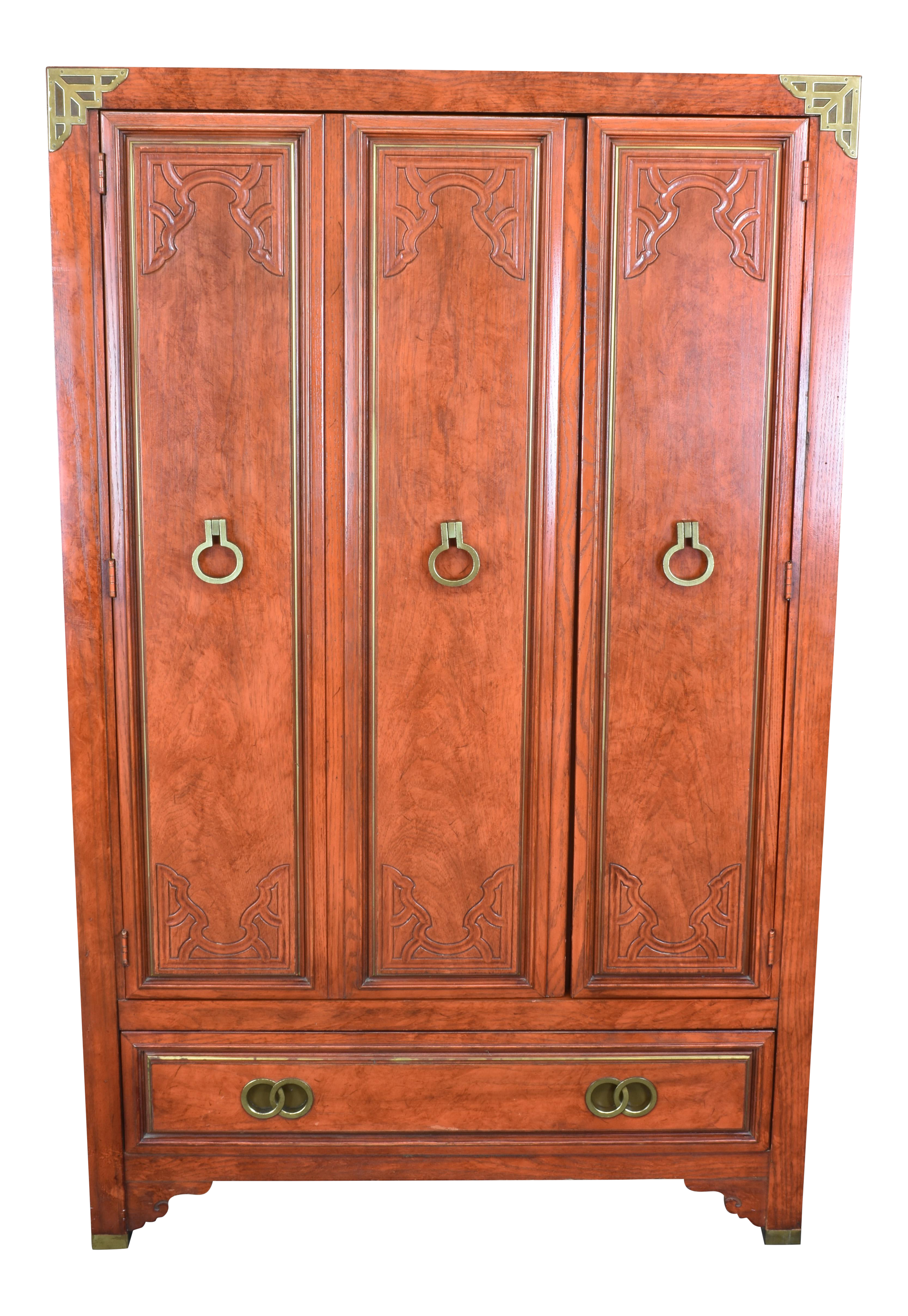 Asian Huntley by Thomasville Carved Armoire Wardrobe - image 0