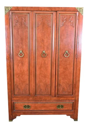 Asian Huntley by Thomasville Carved Armoire Wardrobe