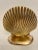 1970s Vintage Brass Clam Shell Seashell Bookends For Sale - Image 5 of 8