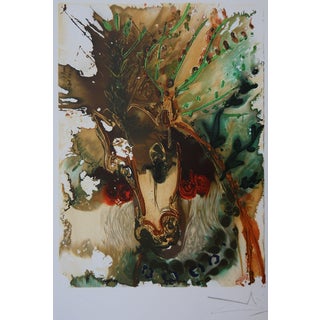 Salvador Dali, Les Chevaux, Bucéphale, Lithograph For Sale