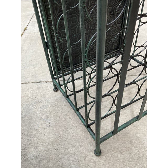 1990s Boho Chic Tropical Palm Tree & Elephant Wine Tower For Sale - Image 4 of 10