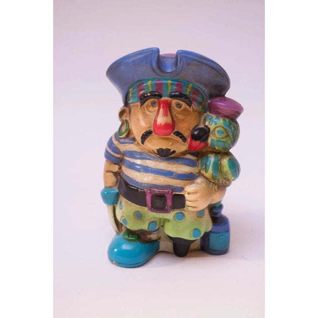 Mid-Century Japanese "Boudoir Pets" Paper Mache Pirate Bank For Sale - Image 11 of 11