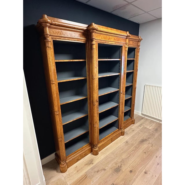 Tan Antique Open Bookcase in Elm For Sale - Image 8 of 15