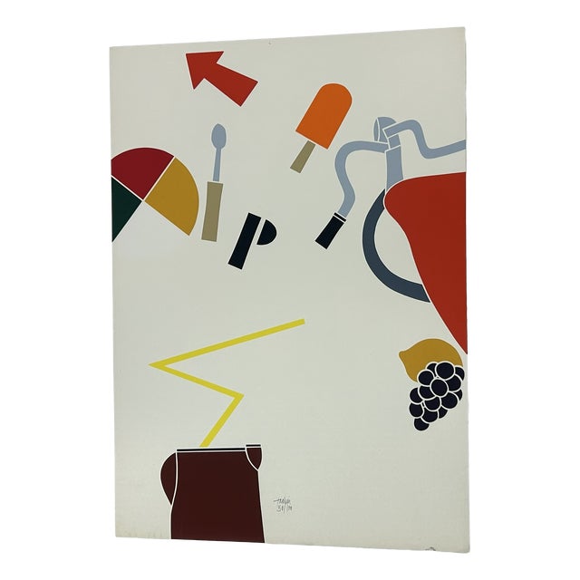 Emilio Tadini, Composition, 1974, Screen Print For Sale
