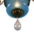 Wood Turquoise and Gilt Chandelier from Lucca, 19th Century For Sale - Image 7 of 11