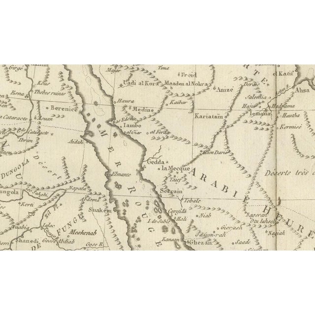 Antique Map of Arabia by Rigobert Bonne, 1780 For Sale - Image 5 of 12