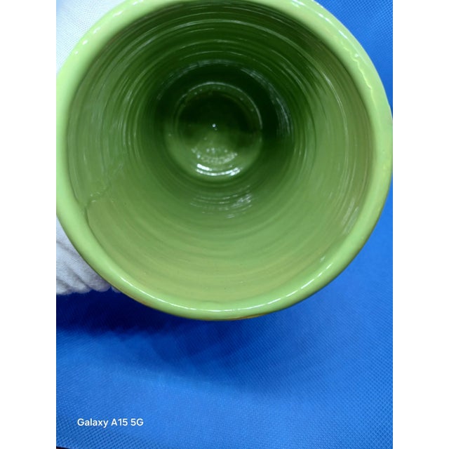 Off-white Bica Hand Painted Vase For Sale - Image 8 of 9