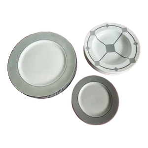 Taitu “Computer” 1987 Mixed Lot Emilio Bergamin Porcelain Dinnerware, Italy- 16 Pieces