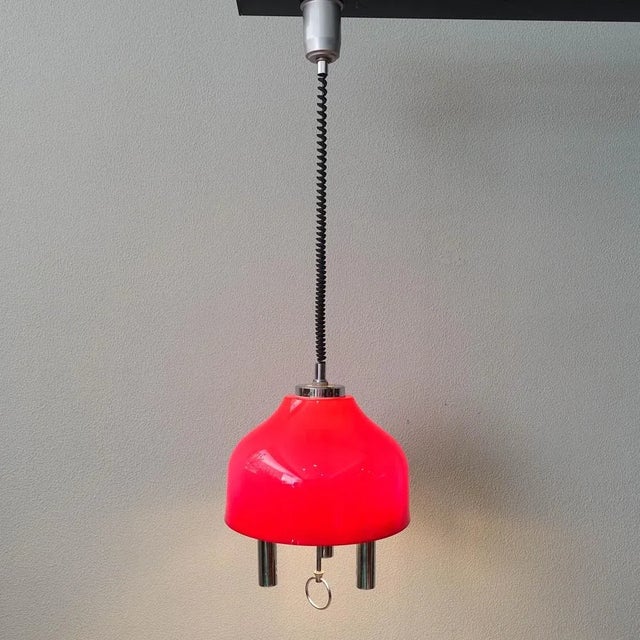 1970s Space Age Rise and Fall Pendant Lamp, 1970s For Sale - Image 5 of 17