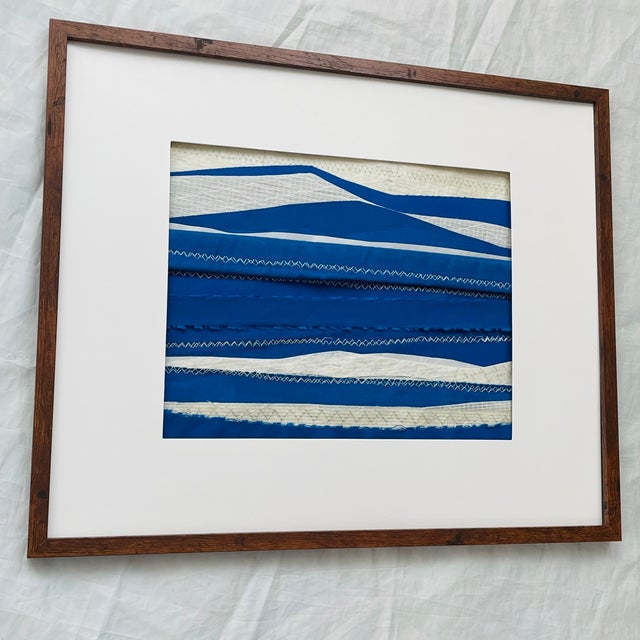 Contemporary Contemporary Semi-Abstract​ Mixed Media Nautical Sailcloth Landscape​ - By JJ-Hogan | Where the Ethos Is Positive For Sale - Image 3 of 10