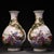 Pair of Vintage Famille Rose Porcelain Vases With Figural & Deer Motifs For Sale - Image 4 of 10