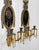 1920s Antique Empire Brass & Stained Glass Crystal Prism Candle Wall Sconces - A Pair For Sale - Image 5 of 11
