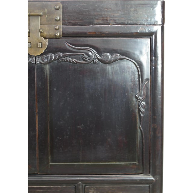 Wood Antique Chinese Trunk Cabinet For Sale - Image 7 of 13