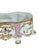 Mid 20th Century Vintage Hollywood Regency Pink and Gold Floral Porcelain Footed Jardiniere For Sale - Image 5 of 11
