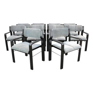 Vintage Armchair by Ludvik Volak for Dřevopodnik Holešov, Czechoslovakia, 1989, Set of 10 For Sale