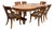 Baker Furniture Palladian Extension Dining Table + Set of Six Chairs Set, Vintage For Sale